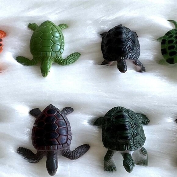 REALISTIC TURTLES FIGURES 10 PCS CRAFTS PARTY TOY DECOR - Picture 9 of 10